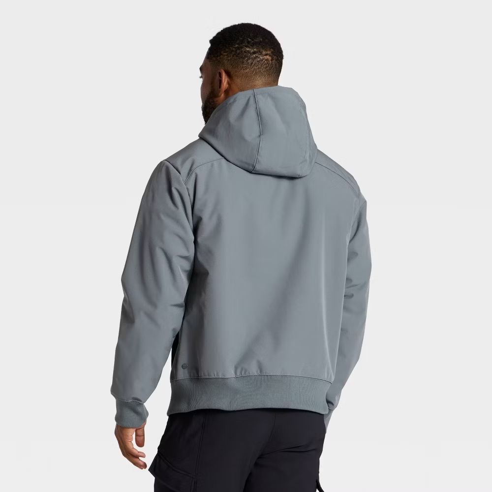 Men's Soft Shell Fleece Jacket - All In Motion Grey size Small - Picture 3 of 5